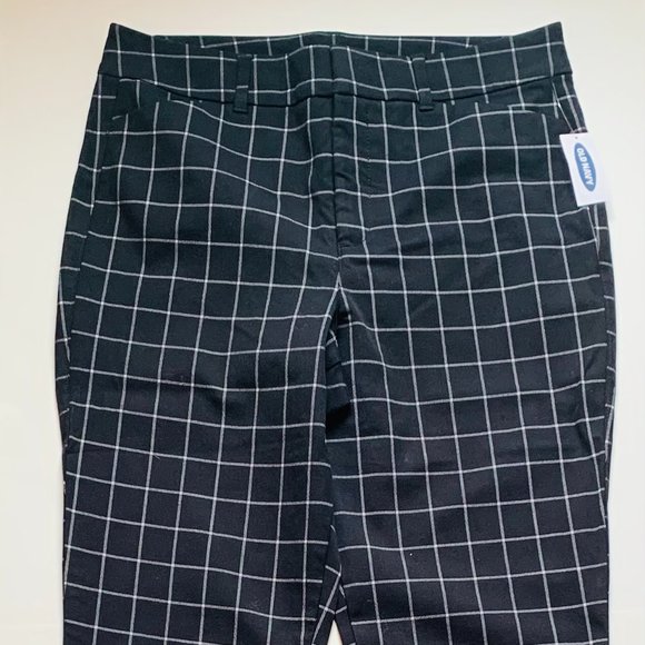 Black and White Windowpane High Rise Pixie Pants - Picture 1 of 1